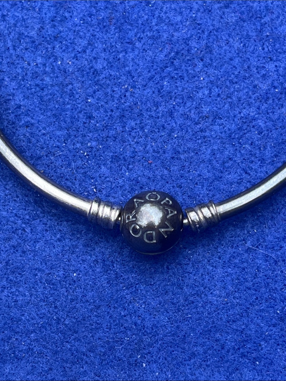 Pandora Oxidized Silver Bangle Bracelet - Picture 2 of 5